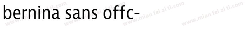 bernina sans offc字体转换